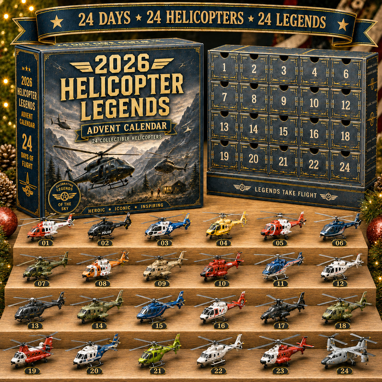 2026 Helicopter Legends Advent Calendar – 24 Days of Collectible Helicopter Surprises