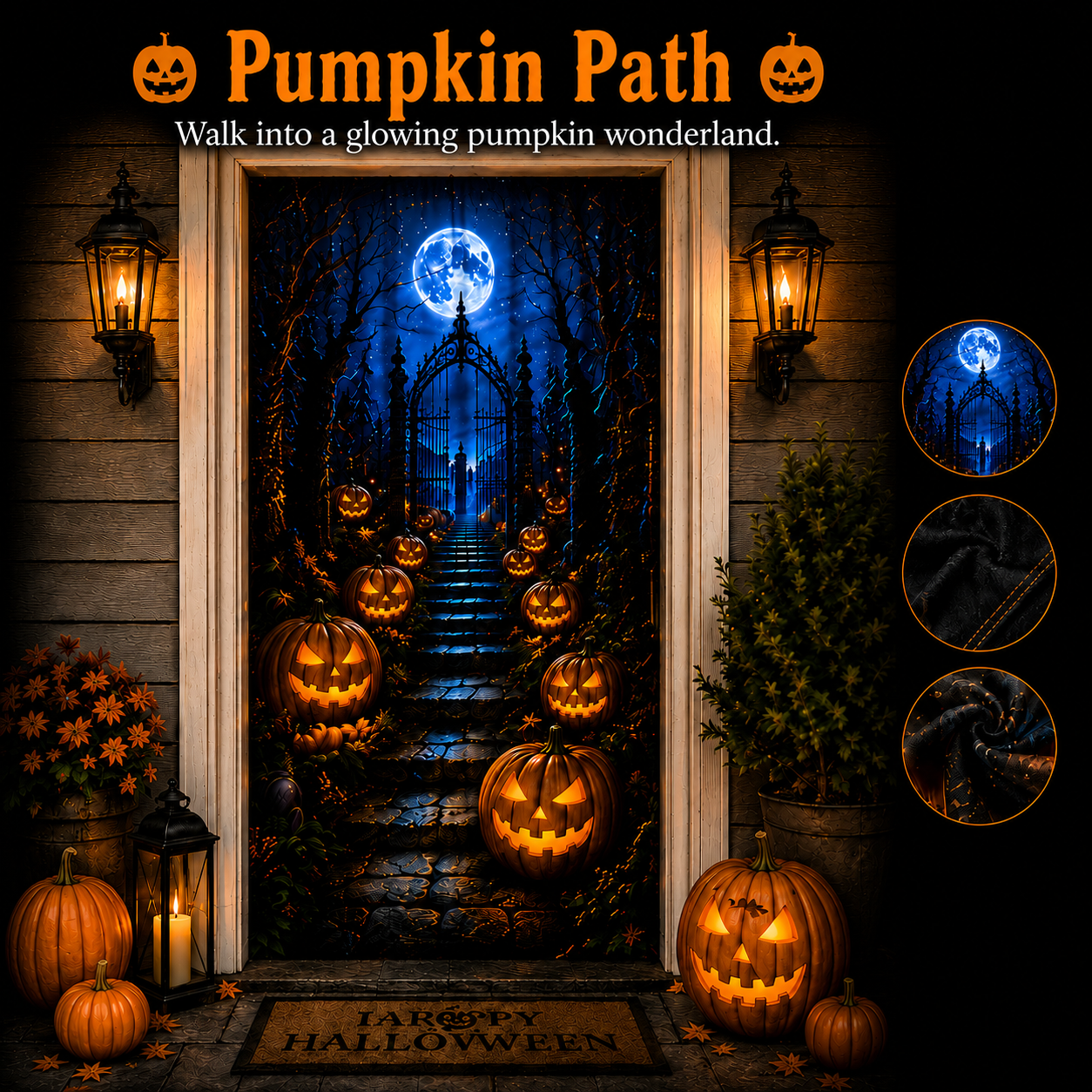 🎃Halloween Portal Door Curtain🎃 – Realistic Spooky Door Decor