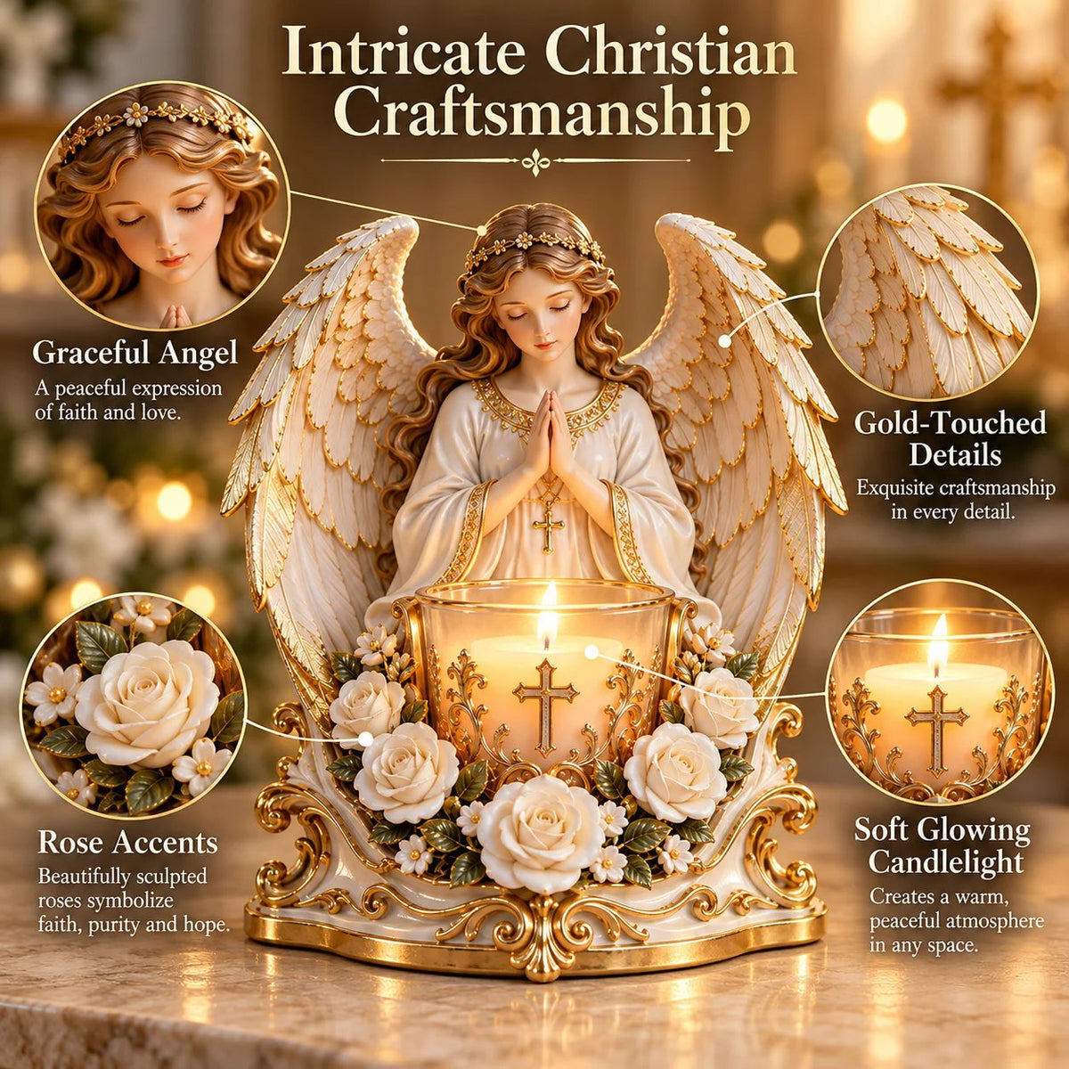 🎉Light of Faith™ – Sacred Christian Candle Holder ✝️🕯️