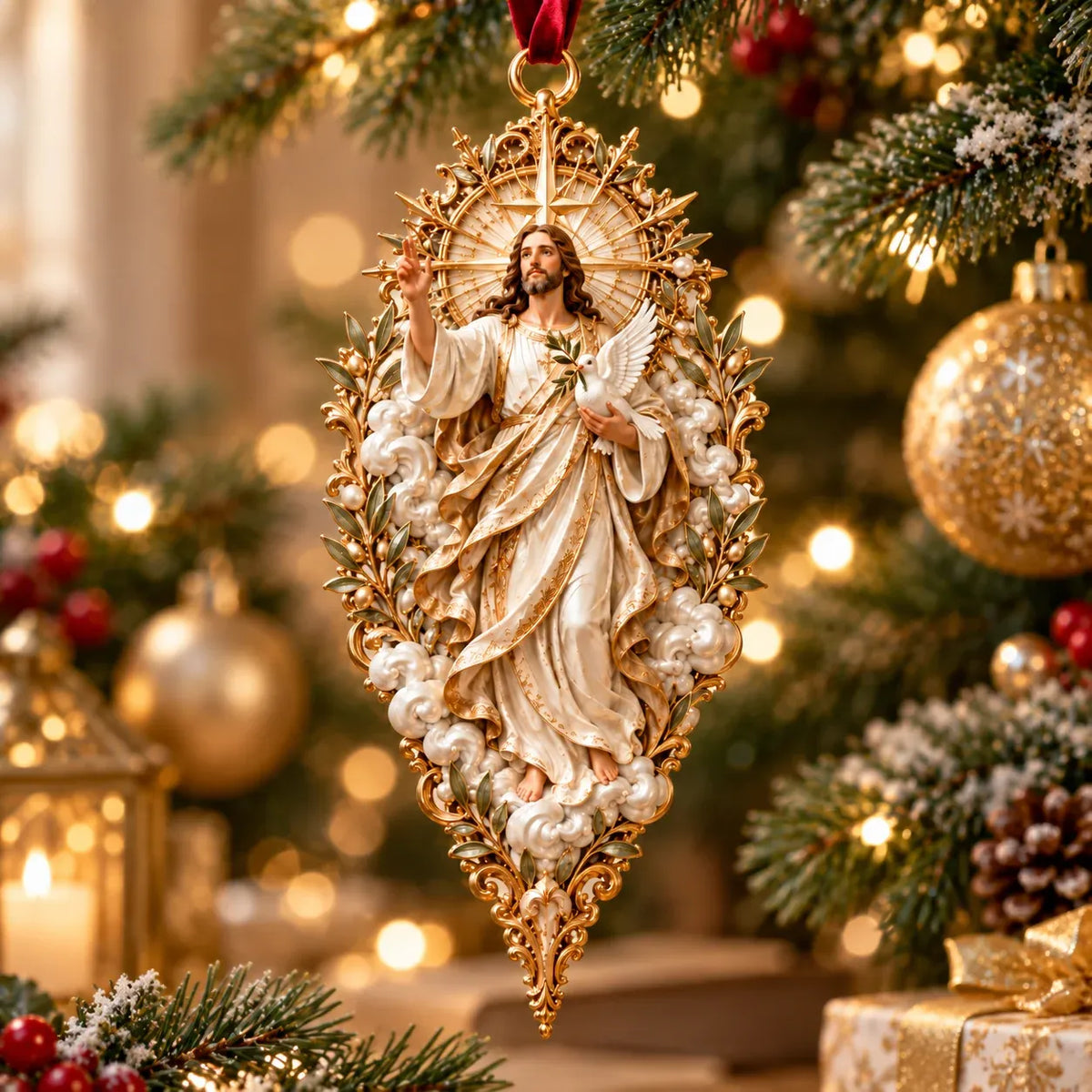 ✝️ Sacred Christmas Ornament Collection | 9 Faith-Inspired Designs with Sculptural Detail for Trees & Meaningful Gifts 🎄