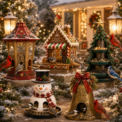 🎄 Christmas Bird Feeder Collectio – Festive Hanging Garden Feeders for Wild Birds