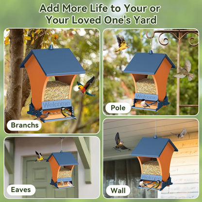 🐦 Squirrel Proof Bird Feeder – Outdoor Bird House for Garden Bird Watching & Yard Decoration