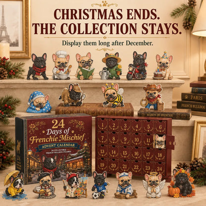 💯 🐶 24-Day French Bulldog Christmas Advent Calendar | 24 Unique Collectible Frenchie Characters with Different Outfits, Personalities & Daily Holiday Surprises 🎄✨