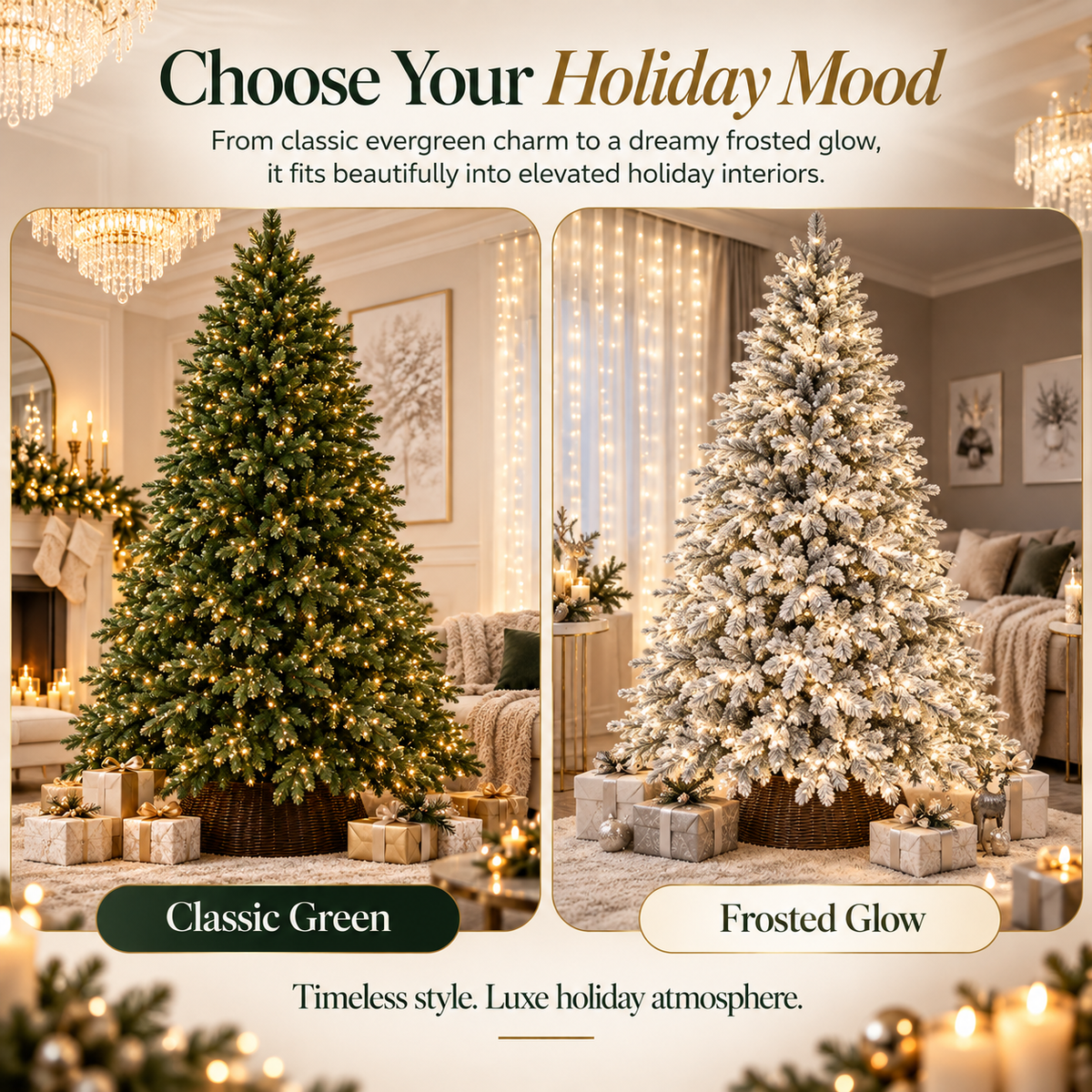 ❄️🏡20M 600-LED Christmas String Lights – Warm White or Multicolor Holiday Tree Lights🎅💖