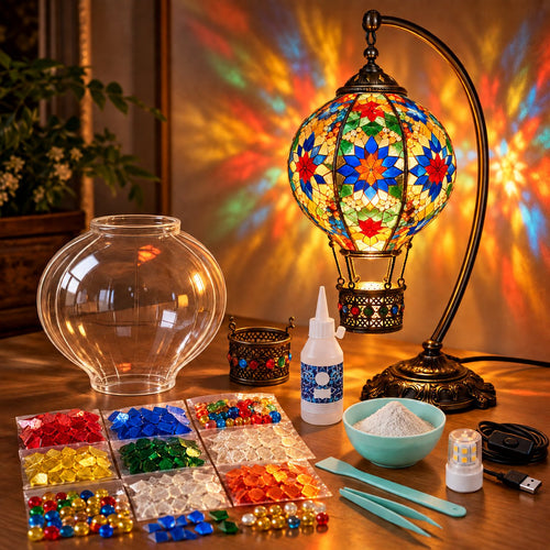 DIY Turkish Mosaic Hot Air Balloon Lamp Kit