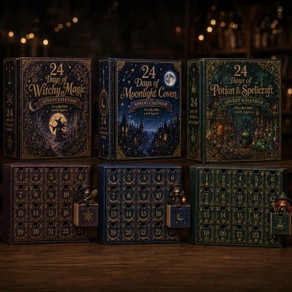 ⏰Limited Stock 49% OFF🔥 2026 The Five Covens Witch Advent Calendar – 24 Collectible Witches, 4 Magical Coven Styles