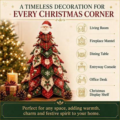 🎄LAST DAY 50% OFF - 🎄🧵DIY Quilted Christmas Tree Kit – Handmade Fabric Holiday Tabletop Tree Decor