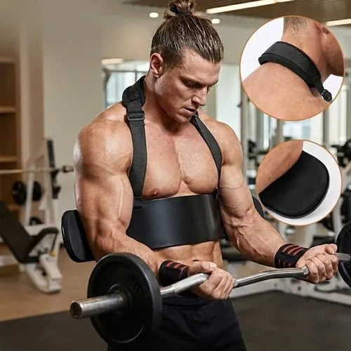 💪 Adjustable Aluminum Bicep Curl Isolation Trainer – Arm Blaster for Focused Curls & Better Form