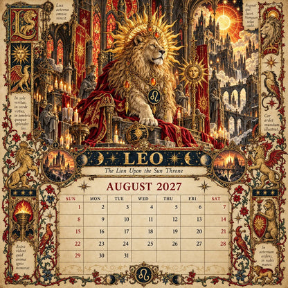 📅✨2027 Zodiac Grimoire Calendar™ | 12 Signs, 12 Forbidden Chapters