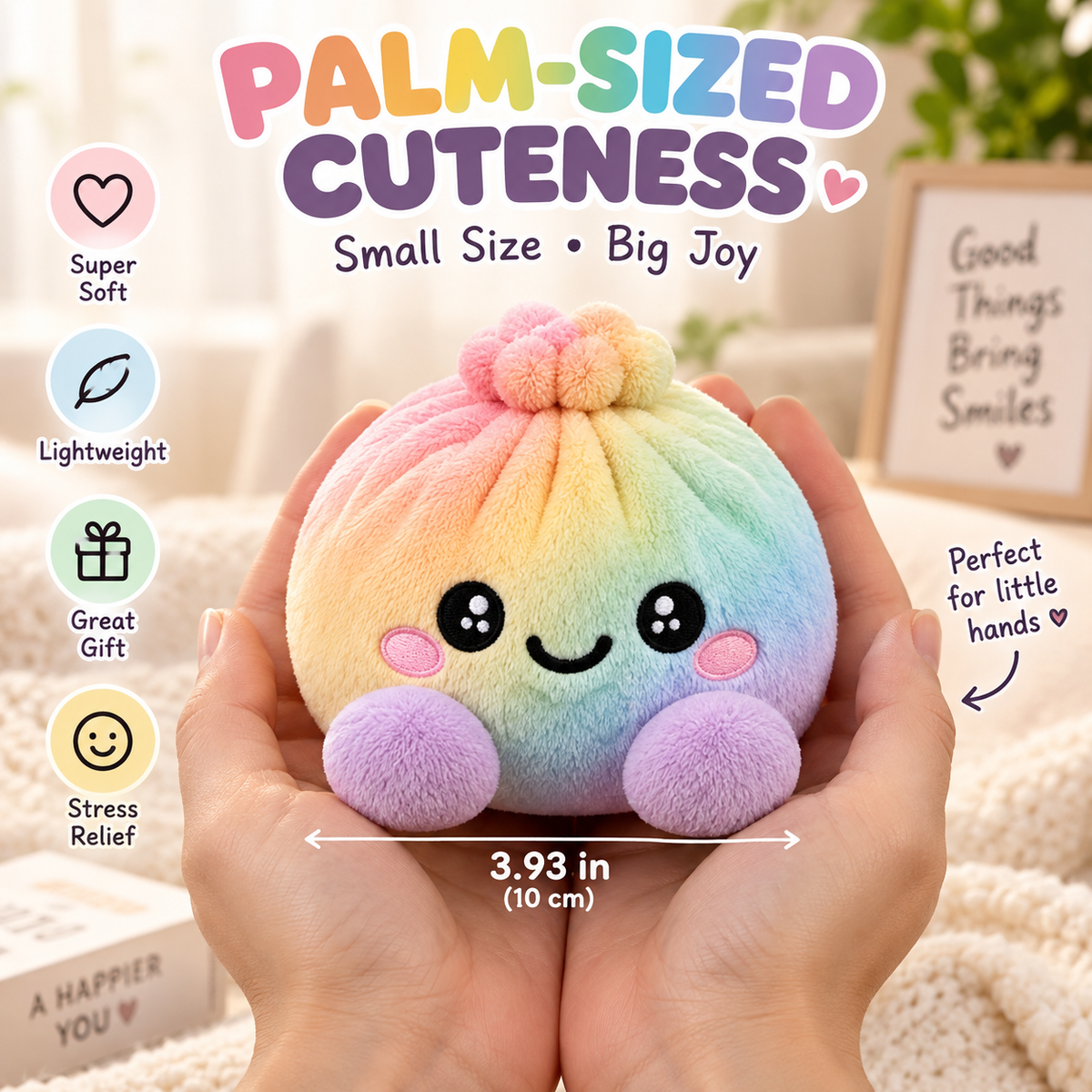 🔥 50% OFF | 🌈🥟 Rainbow Dumpling Plush Squishies – Adorable Steamer Set