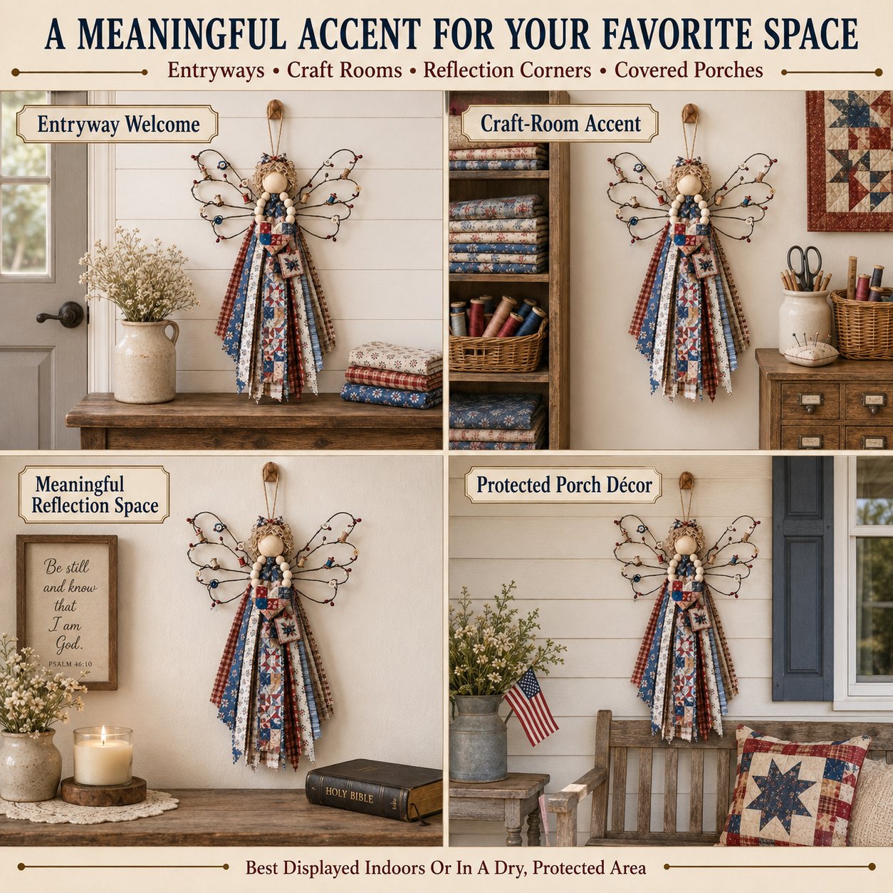 Angel Fabric Hanging DIY Kit - Stitch a Little Blessing That Stays Forever