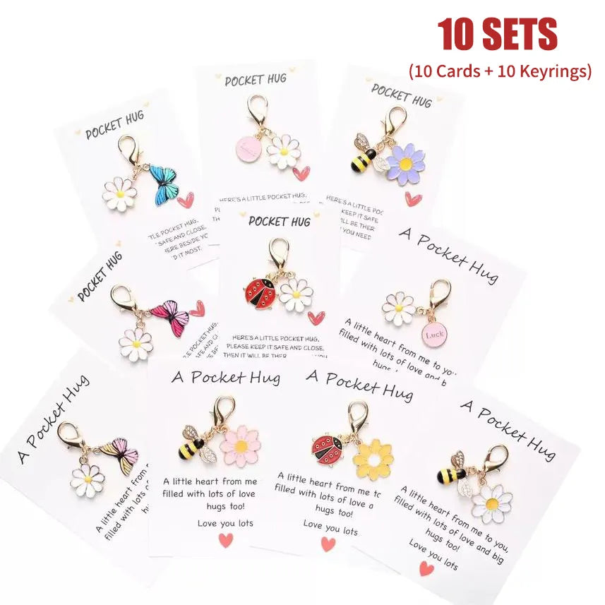 ✨Crafted by Hand-20 Sets Hug Favors(🦋Butterfly, Ladybird, Flower, Bee)