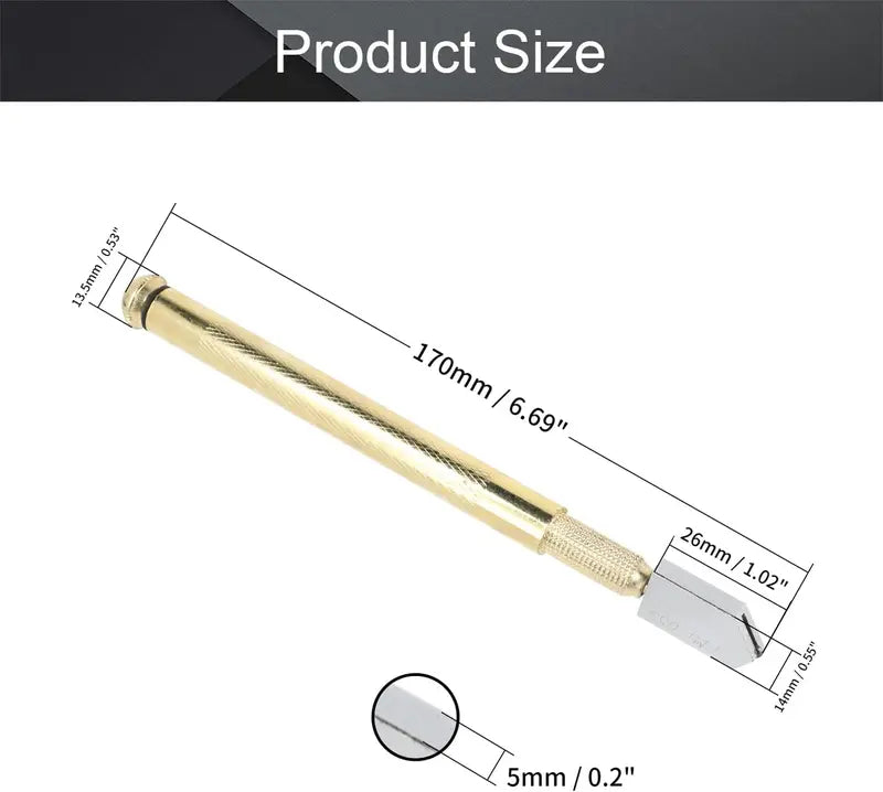 🔥Professional Diamond Glass Cutter with Alloy Handle Roller Wheel