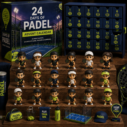 LAST WEEK 49% OFF - 2026 Days of Padel Blind Box - 24-Day Festive Countdown, Padel Themed Collectible Miniatures Blind Box - Gift For Padel Fans）