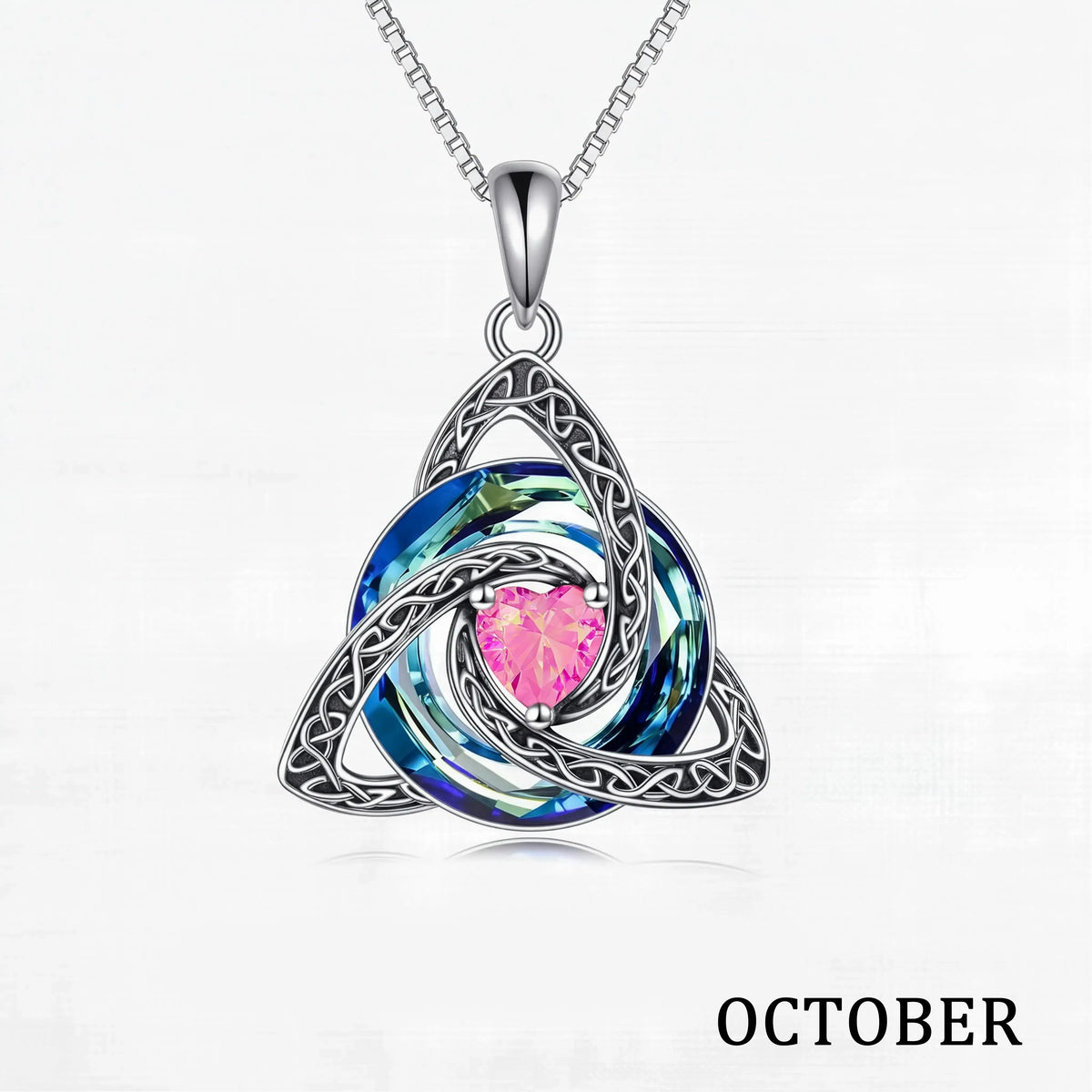 Birthstone Celtic Knot Necklace for Women