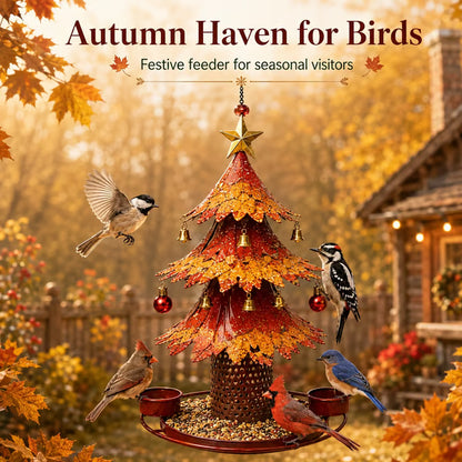 🎄Christmas Tree Bird Feeder🍂Festive Backyard Holiday Decor