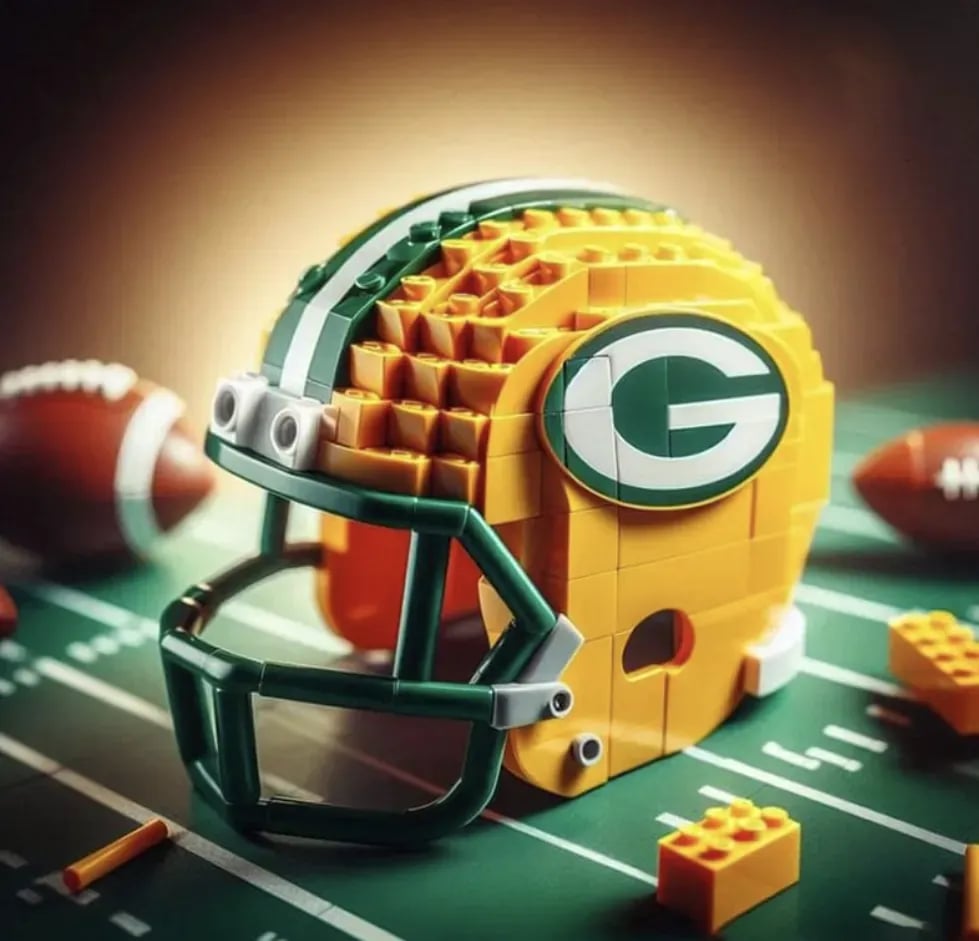 🏈 Building Block Football Helmet – 300+ Piece Collectible Construction Set