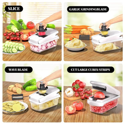✨ Sista chansen: Tidsbegränsad 50 % rabatt –🥬 15-i-1 multifunktionell grönsaksrivare | Rostfritt stål & BPA-fri