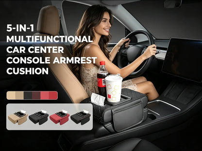 5-in-1 multifunctional car center console armrest cushion