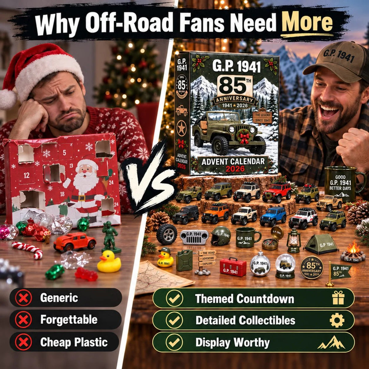 🚗 85th Anniversary Off-Road Legends 24-Day Christmas Advent Calendar