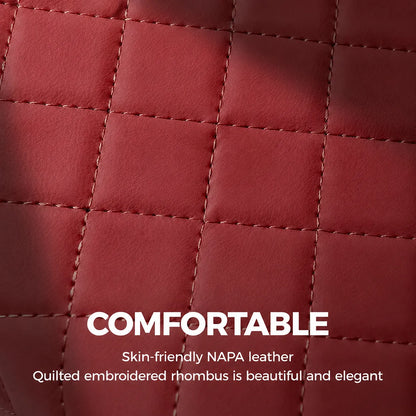 Quilted PU leather detail