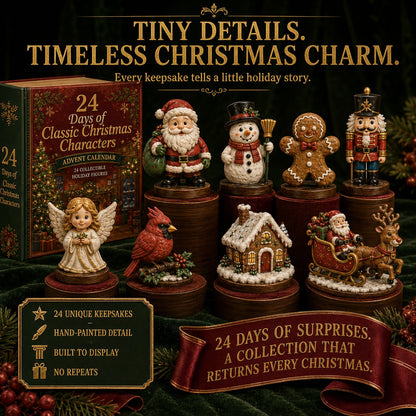 💯🎄 49% OFF – 24 Days of Classic Christmas Characters Advent Calendar | 24 Collectible Holiday Keepsakes Inside a Vintage Book-Style Christmas Countdown 🎅✨