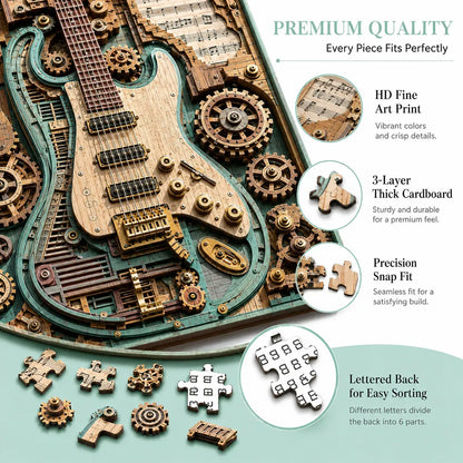 🔥Last Day 69% OFF-🧩Creative Steampunk Guitar 3D Puzzle