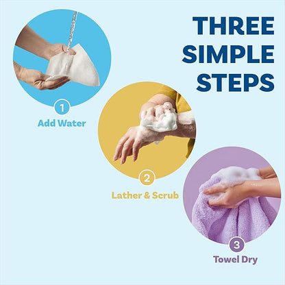 💯Disposable Rinse Free Bathing Wipes - 25 Pack - All-in-1 Single Use Shower Wipes, Simply Dampen, Lather, and Dry Without Shampoo or Rinsing💧