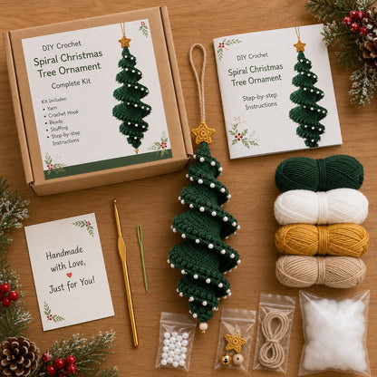 🔥HOT SALE 49% OFF - 🎅🌲Crochet Snowman Spiral Oranment DIY Kit