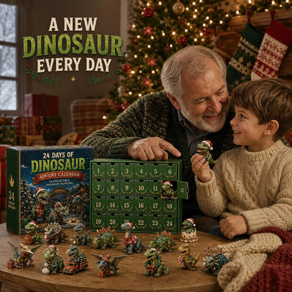 24 Days of Dinosaur Christmas Advent Calendar – 24 Collectible Dino Figurines & Holiday Surprises