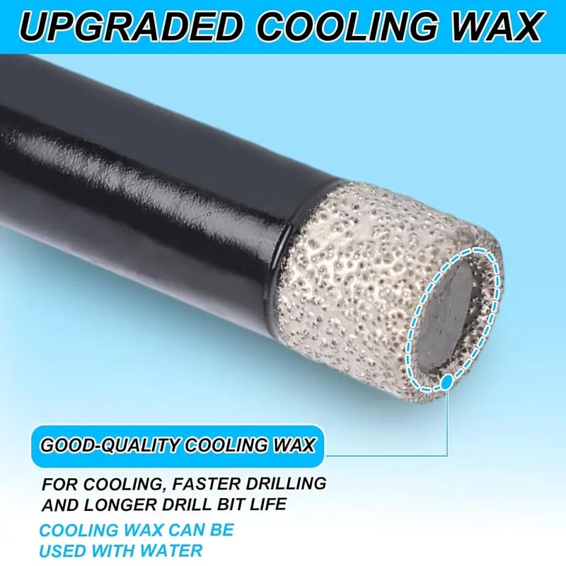 Built-In Cooling Wax for Dry Drilling