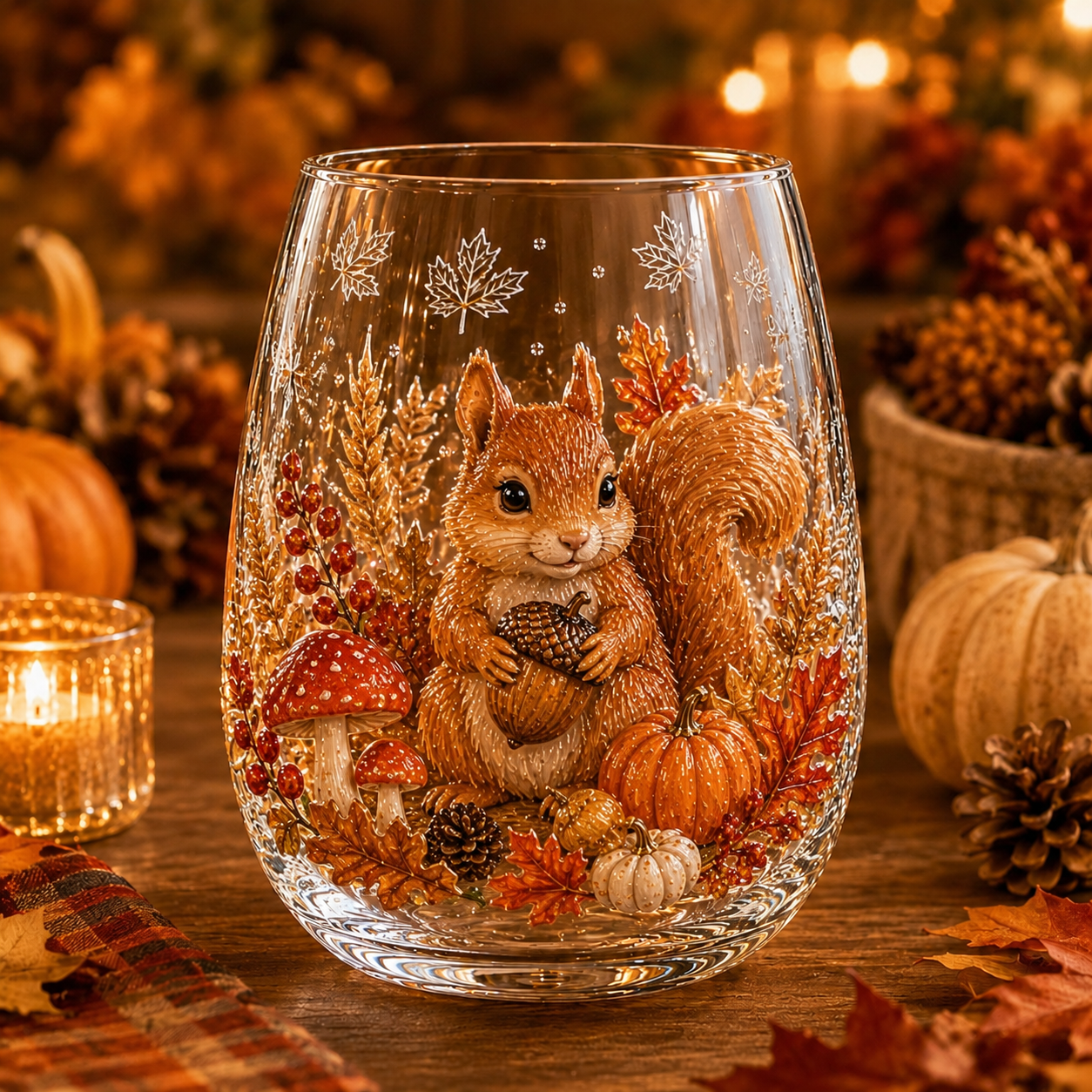 🍂Autumn Harvest 2D Glass Cup Gift Set – 6 Festive Designs