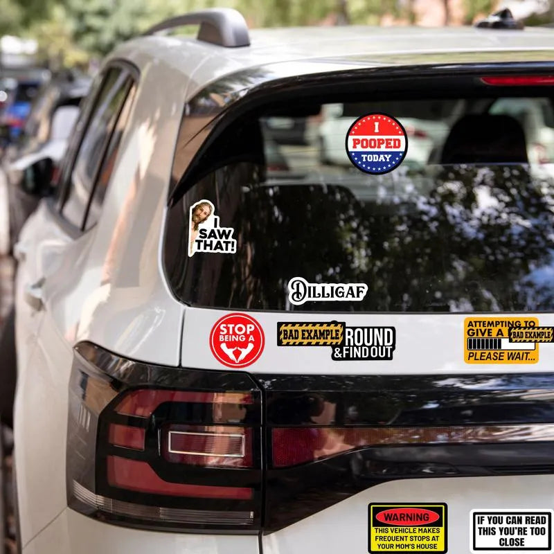 🔥💡130PCS Funny Saying Sticker Pack - Snarky, Sarcastic Bold Humor Vinyl Waterproof Meme stickers for laptop