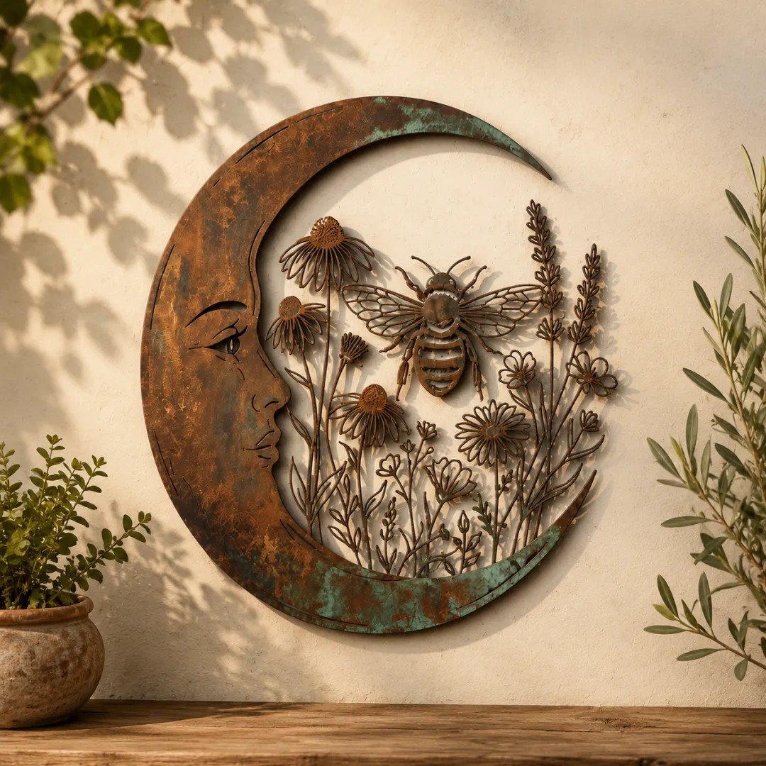🔥HOT SALE🔥Dragonfly & Moon Wall Art