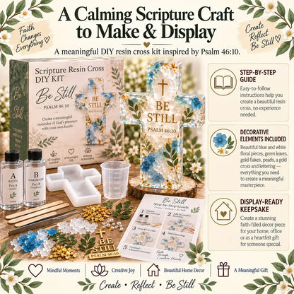 Psalms of Comfort &Strength Resin Cross DIY Kit