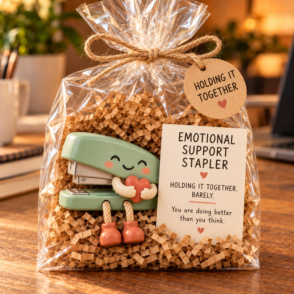 🔥LAST DAY 49% OFF - Emotional Support Desk Companions™ – Funny Coworker Gift with Encouraging Message Card