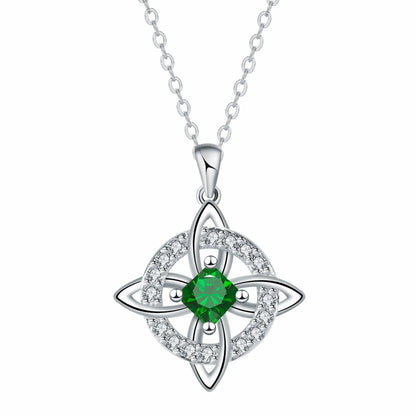 Mystical Birthstone Witches Knot Necklace – Natural Crystal🔮💞Protect Your Loved Ones
