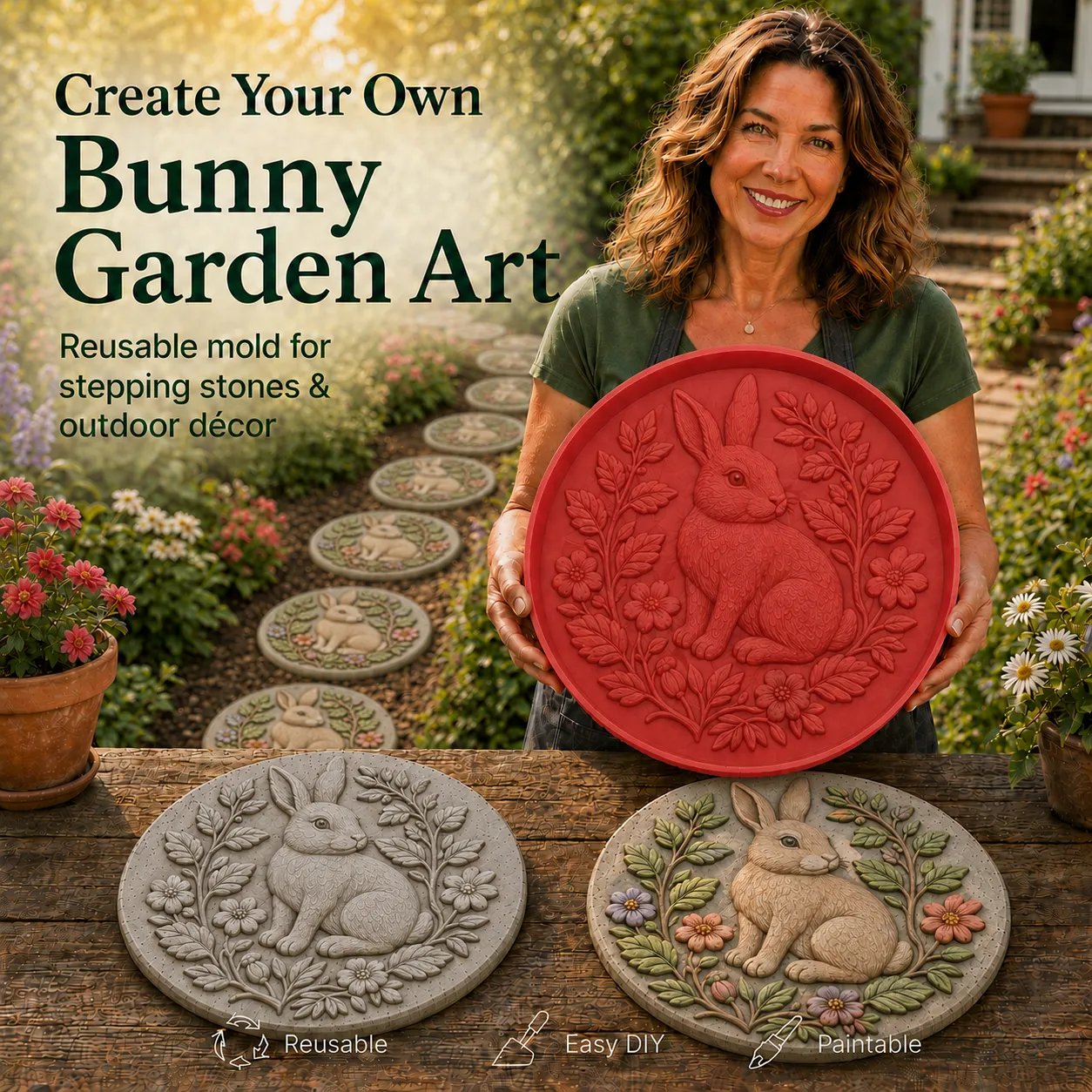 💥 LAST DAY 40% OFF - Reusable Animal-Themed Garden Art Mold – Bring Nature to Life in Your Garden (📦Buy 2 Free Shipping)