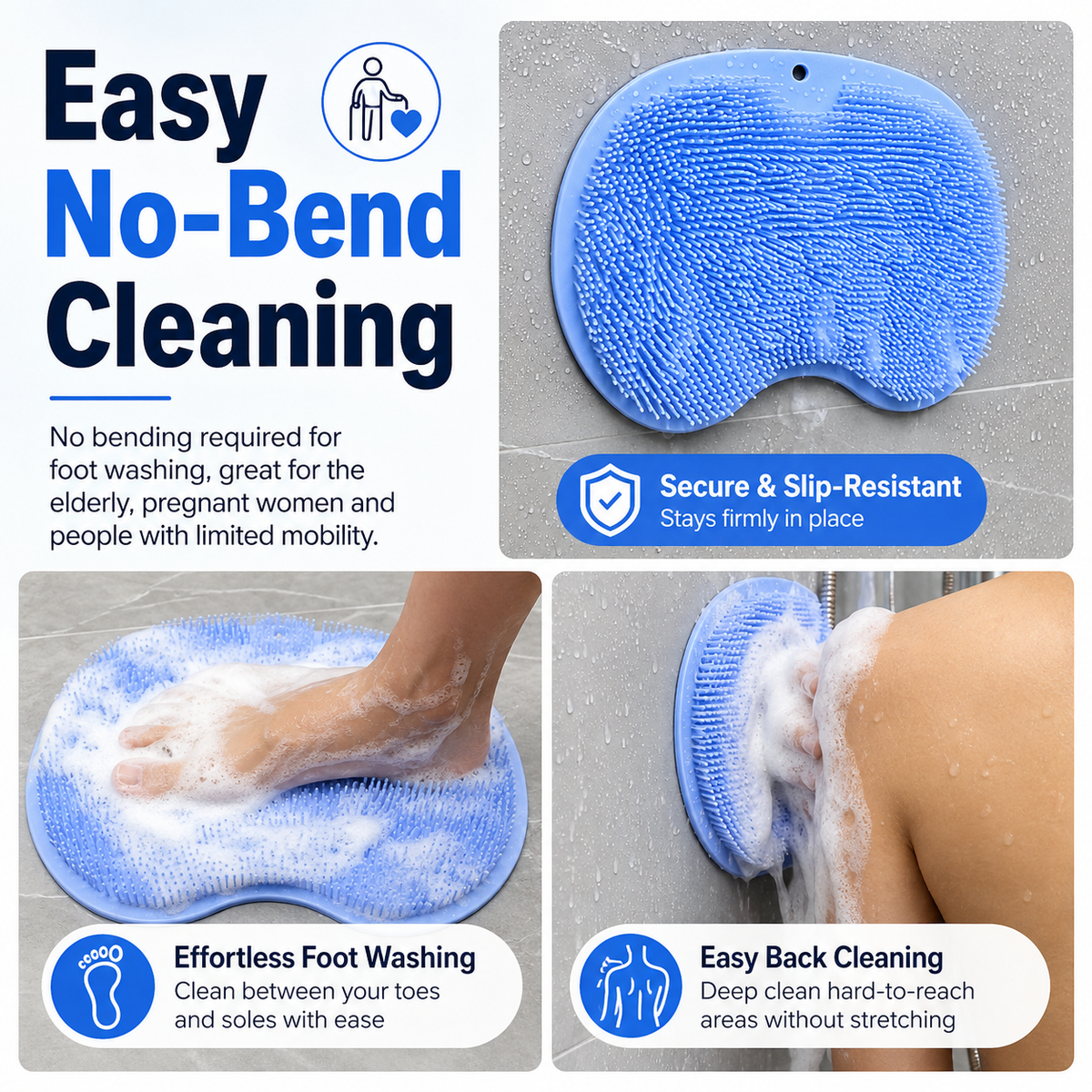 🧼Back/Foot Shower Cleansing Brush - For Cleansing and Exfoliation