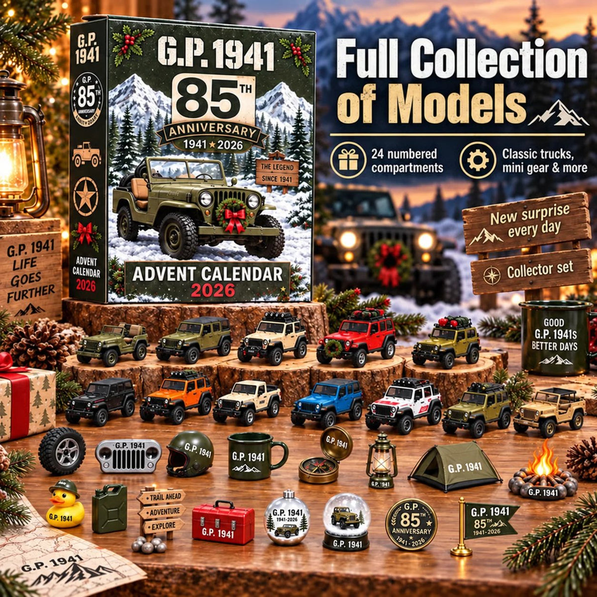 🚗 85th Anniversary Off-Road Legends 24-Day Christmas Advent Calendar