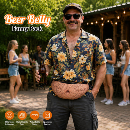 😂 Beer Belly Fanny Pack – Realistic Dad Bod Waist Bag