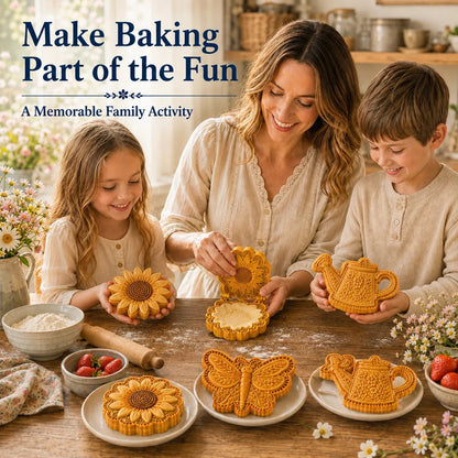 🎉⏳ Last Day 49% OFF – 🌸 8-Design Spring Garden Mini Pie Mold Collection | Reusable Embossed Molds for Shaping Detailed Bee, Butterfly, Ladybug, Sunflower, Cottage & More 🥧✨