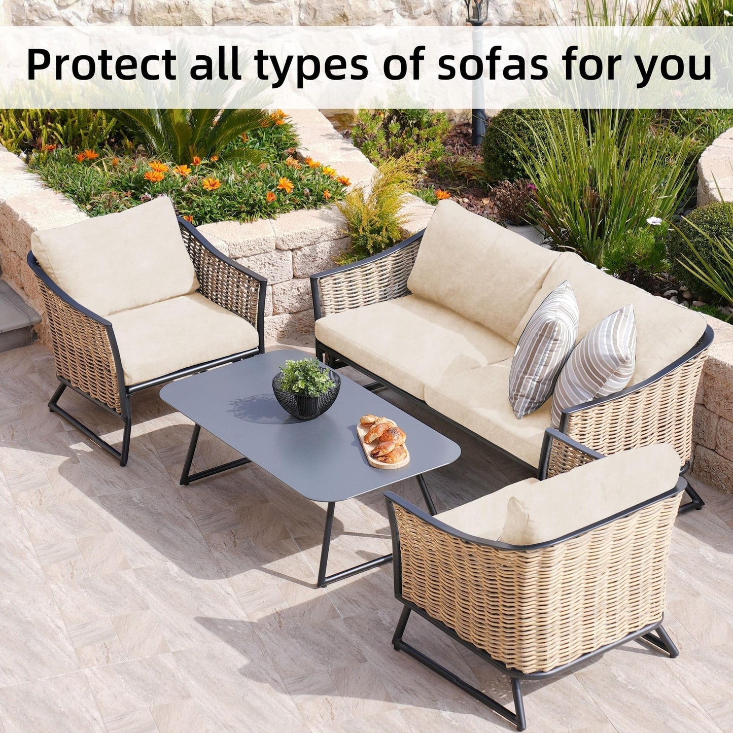 🪑 Stretch Sofa Cushion Covers Set (4 / 8 / 12 PCS)