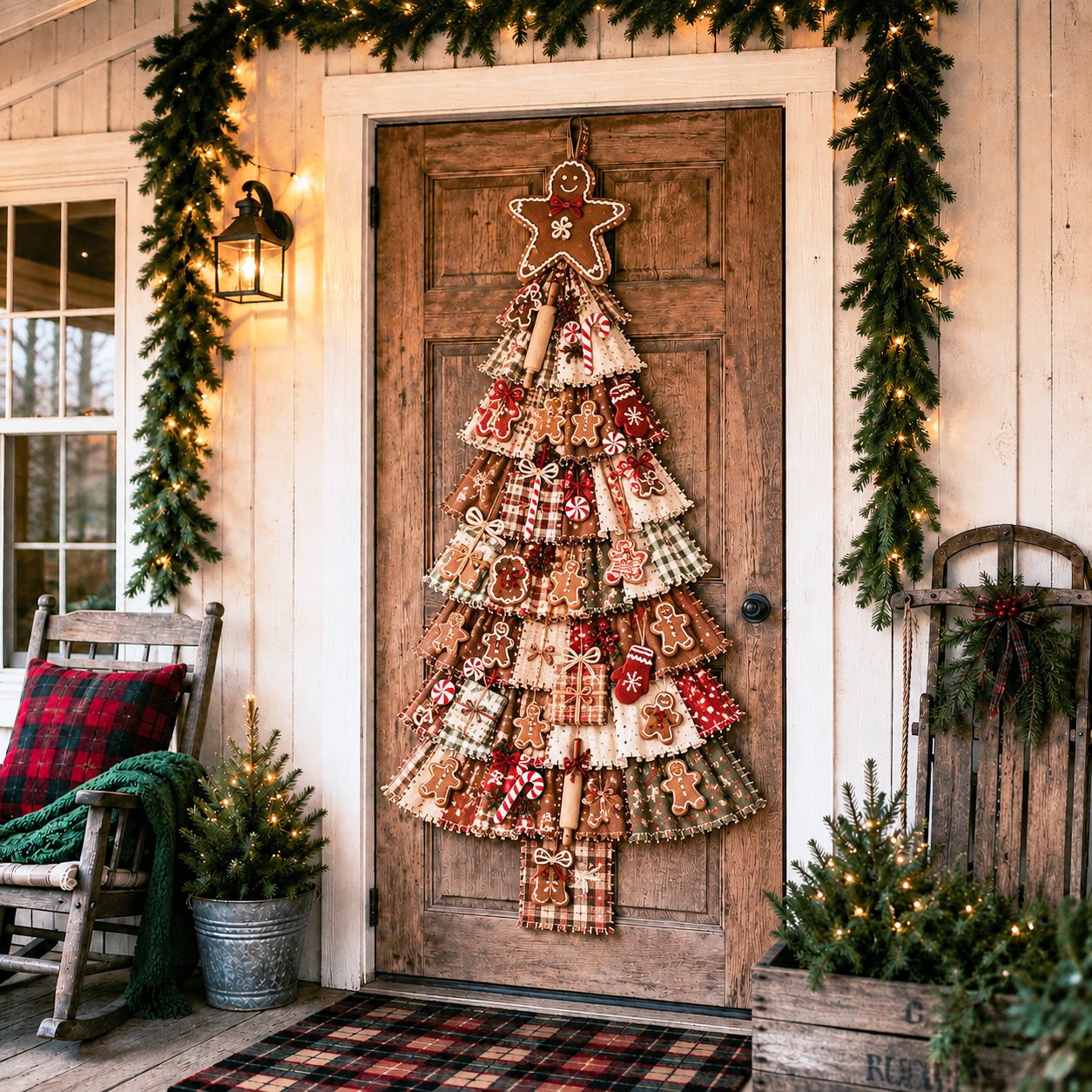 🎄Beginner-Friendly DIY Oversized Patchwork Christmas Tree Door Hanging Kit