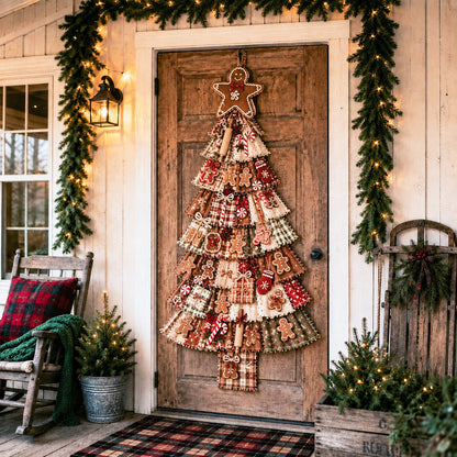 🎄Beginner-Friendly DIY Oversized Patchwork Christmas Tree Door Hanging Kit