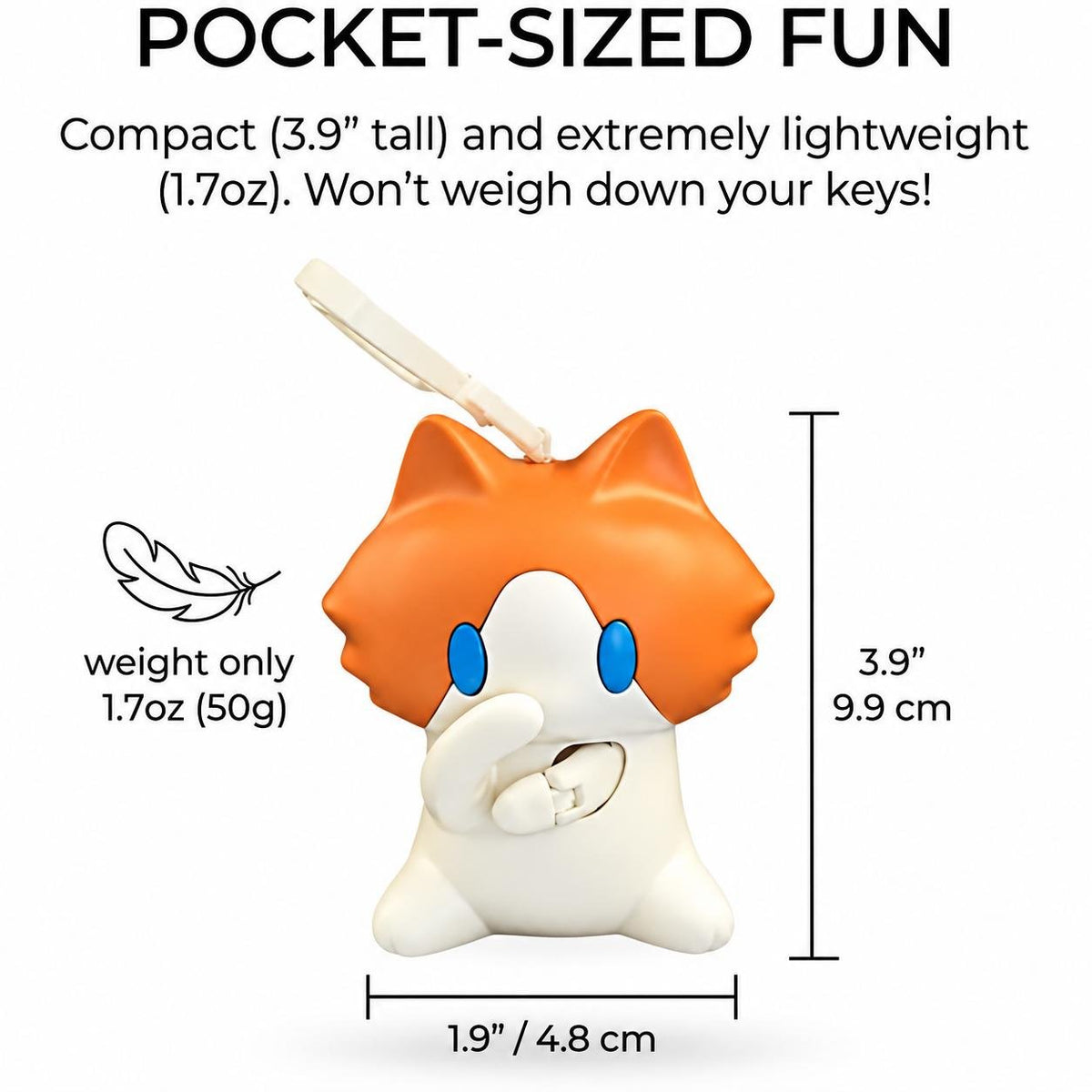 Scuba cat hand-waving keychain