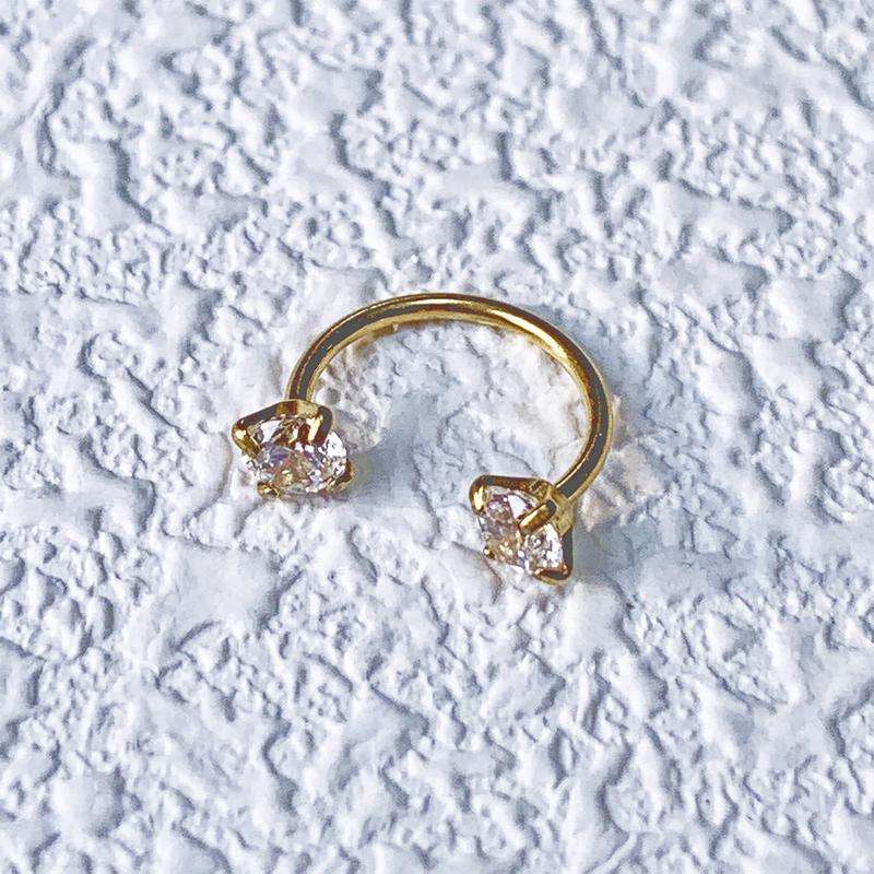 Internally Threaded Gems Nose Ring