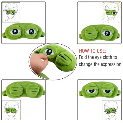 🐸 3D Cute Frog Sleep Mask