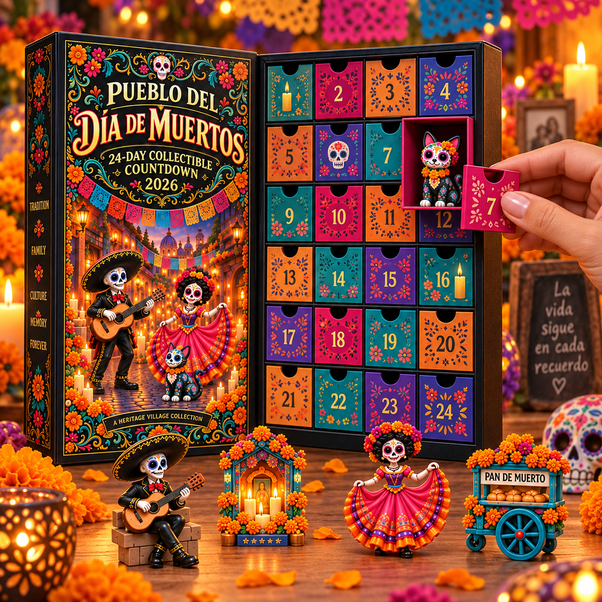 Pueblo del Día de Muertos 2026 – 24-Day Miniature Countdown