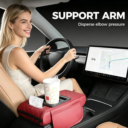 Arm support pressure relief on car console
